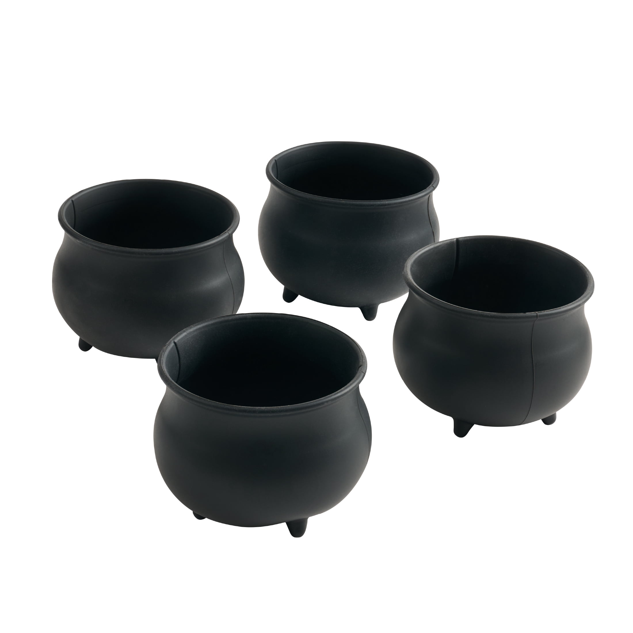 Way To Celebrate 4-Piece Silicone Cauldron Baking Cup Set, Black