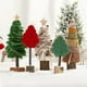 thumbnail image 2 of Farfi Árbol de Navidad de Escritorio Mano de Obra Fina Sin Olor Estilo navideño Decoración Hecha a Mano de Tacto Suave Decoración de Mesa de árbol de Navidad portátil 3D para Navidad, 2 of 5