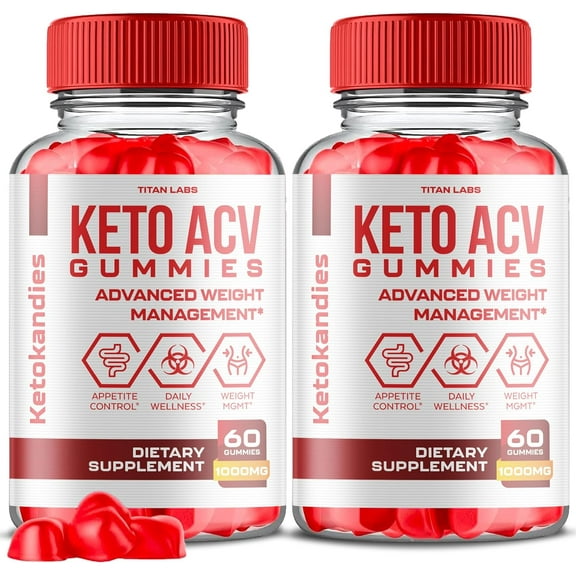 (2 Pack) Ketokandies Keto ACV Gummies - Apple Cider Vinegar Supplement for Weight Loss - Energy & Focus Boosting Dietary Supplements for Weight Management & Metabolism - Fat Burn - 120 Gummies