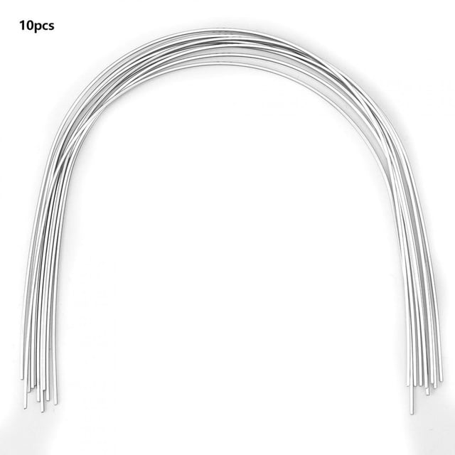 10Pcs Dental Titanium Wire Titanium Alloy Orthodontic Correction Supplies Round/Rectangle(Rectangle )