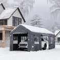 thumbnail image 5 of FOROUTIA 10x20ft Heavy-Duty Carport Canopy, Dark Gray Gable Roof PE Garage, All-Weather Shelter for Car/Truck/SUV/Outdoor Storage & Party, 5 of 7