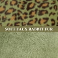 thumbnail image 3 of Sanmadrola Pillow Covers 18x18 Plush Leopard Throw Pillow Cover Faux Rabbit Fur Cozy Super Soft Decorative Throw Pillows for Couch Bed and Home Decor, 2 Pack, 3 of 8