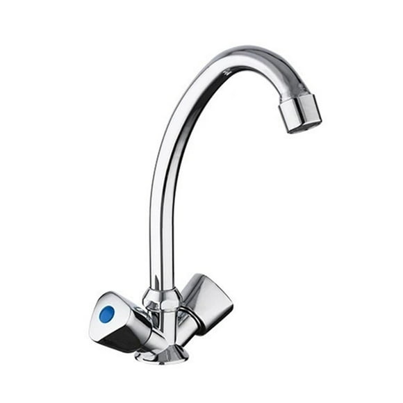 Robinets de Cuisine Classiques à Double Poignée, Robinet de Cuisine, Mélangeur d'Eau Froide et Chaude en Alliage d'Aluminium, Robinet Rotatif, Caractéristiques Polyvalentes
