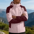 thumbnail image 5 of Ceisia Unisex Windproof Waterproof Hooded Rain Jacket Outdoor Hiking Camping Cycling Windbreaker Outerwear Pink M Gift, 5 of 7