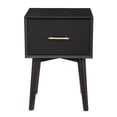 thumbnail image 1 of Alpine Furniture Flynn en Bois 1 Table de Fin de Tiroir en Noir, 1 of 2