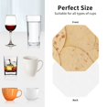 thumbnail image 6 of Yiaed taco tortilla Print Leather Coasters for Drinks - Cup Coasters Coffee Table Kitchen Table Bar, Home & Office Gifts Handmade Drink Coasters-Octagon, 6 of 6