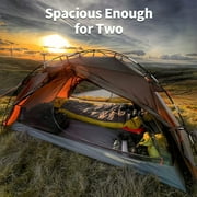 2 Person Backpacking Tent, Double Layer Ultralight Two Person Tent for Camping