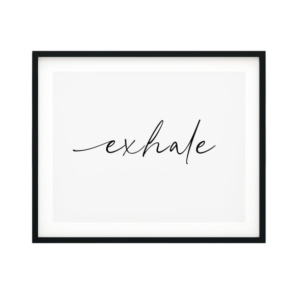 Designs ByLITA Exhale 11 x 14 UNFRAMED Print Cute Typography Wall Art
