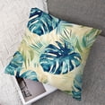 thumbnail image 7 of Acheng Palm Leaves with Lush Branches and Leaves Tropical Jungle Palm Leaves Short Plush Pillowcase Set of 2 White, 7 of 7
