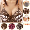 thumbnail image 3 of Leopard Print Bras for Women Women's Push Up Bra Plunge Wireless Comfortable T Shirt Padded Bras Sexy Gathering No Underwire Underwear, 3 of 4