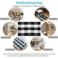thumbnail image 2 of Buffalo Check Rug 100% Cotton Washable Rugs Black and White Plaid Rug for Living Room/Kitchen/Bathroom/Entry Way/Laundry Room 67''x90'', 2 of 5