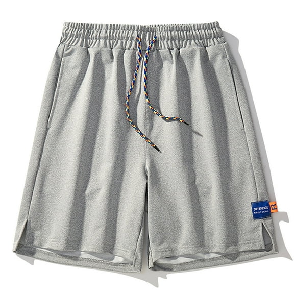 HBYJLZYG Board Shorts For Men, Summer Athletic Loose Fit Straight Leg Quick Dry Beach Shorts Solid Color Drawstring Shorts With Pockets