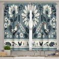 thumbnail image 6 of Ambesonne Farmhouse Valance & Curtain 3 Pcs Set, Muted Colors Folk Barn, 55"x30", Blue Grey and Off White, 6 of 7
