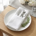 thumbnail image 4 of Unique Bargains 6 Pack Cotton Washable Reusable Dinner Napkins for Events White 18"x18", 4 of 6