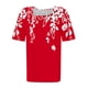 thumbnail image 3 of Camisetas de Cuello Redondo Impreso Gradiente de las Mujeres, Manga Corta Casual Top para el Uso Diario, 3 of 4
