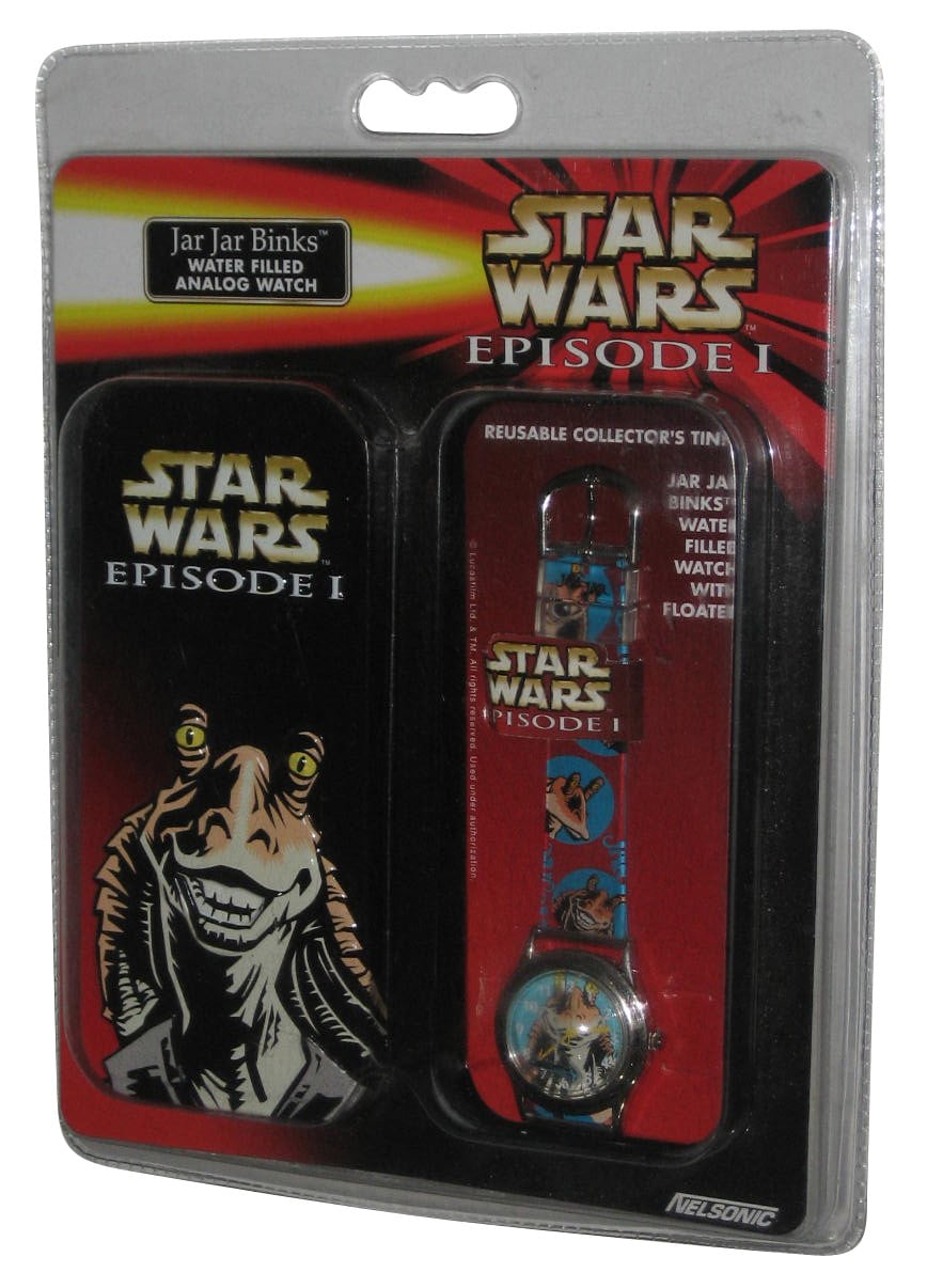 Star Wars Episode I Jar Jar Binks Wated Filled Analog Watch w/ Floater & Collector