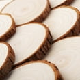 thumbnail image 4 of Wooden Discs 30 Pieces Wood Log Discs 6-7 cm Unfinished Wooden Circles, 4 of 5
