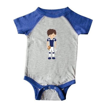 

Inktastic Cute Boy Brown Hair Rugby American Football Gift Baby Boy Bodysuit