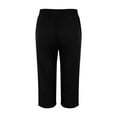thumbnail image 5 of Black Women's Casual Pants, Women'S Non Drawstring Pocket Floral Cotton Linen Casual Pants,Women's Casual Pants 4XL, 5 of 5