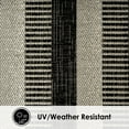 thumbnail image 4 of Nicole Miller New York Patio Country Charlotte Modern Striped Indoor/Outdoor Area Rug, Black/Grey, 5'2"x7'2", 4 of 9