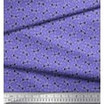 thumbnail image 2 of Soimoi Purple Cotton Duck Fabric Periwinkle Floral Fabric Prints By Yard 44 Inch Wide, 2 of 3