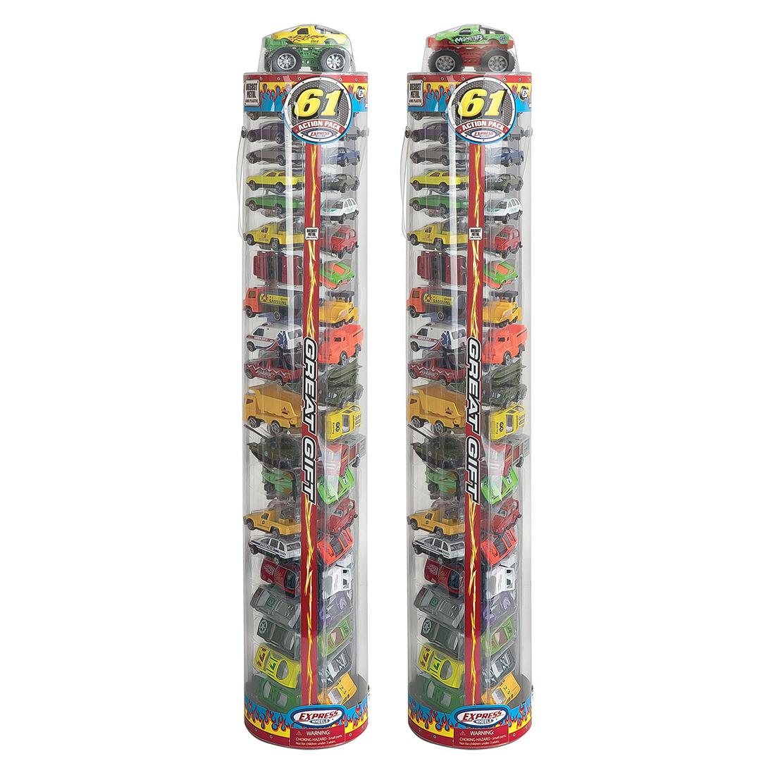 Express Wheels Car Toys Tube Set, 61 pc.