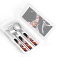 thumbnail image 4 of Cauagu Tricolor Koi Fish Trio Print 3-Pieces Toddler Cutlery Set , Kids Silverware Set with Spoons Forks & Knife Stainless Steel Utensils for Kids Dishwasher Safe, 4 of 8