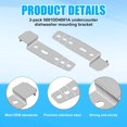 thumbnail image 4 of 2pcs Dishwasher Mounting Bracket, 5001DD4001A Dishwasher Mounting Clips Under Counter Mounting Brackets Compatible with LG, 4 of 7
