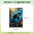 thumbnail image 6 of ONETECH Orca Whale Golf Towel Great Gift Idea 24x16in 2PC, 6 of 7