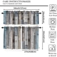 thumbnail image 5 of Rustic Wooden Board Valance Curtain Barn Door Blue Teal Vintage Wood Rod Pocket Valance Window Treatments Short Curtains for Kitchen Farmhouse Living Room Decor 54x18 Inch + 27x24 Inch X 2, 5 of 5