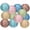 12 Pieces Colorful, variant on 12pcs Burlap Fabric Paper Lanterns 8-Inch - Bohemian Farmhouse Chinese Hanging Suitable for Wedding, Birthday, Shower, Indoor/Outdoor Rustic Vintage Ceiling Decorations - to Hang, No Needed