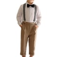 thumbnail image 4 of Traje de caballero para niños, ropa, camisa de vestir blanca, conjunto de traje Formal, ropa Formal para bautismo, Formal, fotografía,, 4 of 9