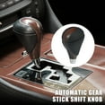 thumbnail image 2 of Perilla de palanca de cambios automática de coche para Lexus ES350 2007-2015 GS450 2007-2011 RX450h negro imitación de cuero grano de madera marrón, 2 of 7