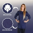 thumbnail image 6 of Women's Warm Up Medical Scrub Jacket (True Navy, Large), 6 of 7