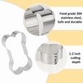thumbnail image 3 of 4Pcs Dog Bone Cookie Cutters Set Stainless Steel Metal Dog Bone Shape Cookie Cut, 3 of 6