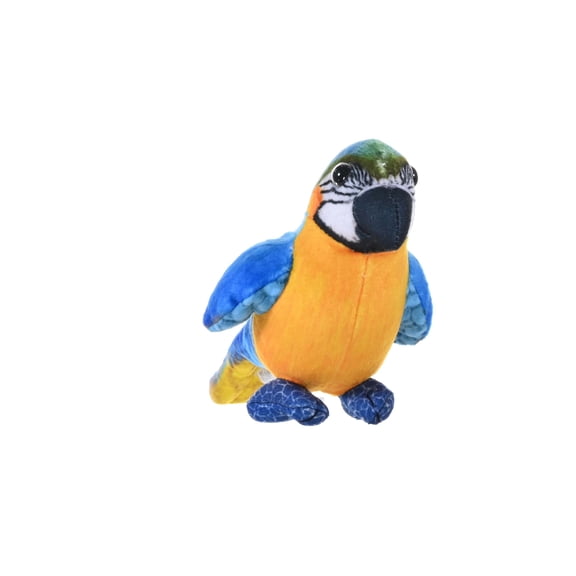 Wild Republic Rainforest Blue & Yellow Macaw, Stuffed Animal, 4.5 Inches, Plush Toy, Fill is Spun Recycled Water Bottles, Eco friendly
