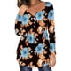 thumbnail image 1 of Pntutb Mujer Casual Camiseta Impreso Manga Larga Cuello Redondo Fruncido Pullover Blusa tops PNTUTB Pntutb-7597, 1 of 6