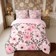 thumbnail image 3 of Manfei Retro Floral Leopard Print Full Size Bedding Sets 7 Pieces,Watercolor Flowers Full Size Bed in a Bag,Reversible, 3 of 6