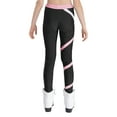 thumbnail image 3 of Sholeno Kids Girls Figure Ice Skating Spiral Pants Athletic Gymnastics Dance Leggings Yoga Pants Pink 10, 3 of 9