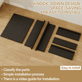 thumbnail image 5 of HAIDAIYA 14'' * 18'' Recessed Medicine Cabinet Wall Niche Wood, 2-Tier Bathroom Niche Insert for Drywall, in Wall Shelf Medicine Cabinets Replacement, for Living Room, Bathroom Storage, Black, 5 of 7