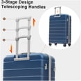 thumbnail image 4 of Blue ABS 3-Piece Spinner Luggage Set with TSA Locks for Secure Air Travel, 4 of 10