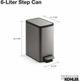 thumbnail image 3 of Kohler K-31319 6 Liter Rectangular Trash Can - Stainless Steel White, 3 of 11