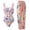 Pink womens swimsuits, variant on Swimsuit for Women 2024 Pimelu Two-Piece Swimsuits for Women Bathing Suits for Women Vintage Floral Print Slim Fit Ruffle Swimwear with Skirt Cover up Ladies Girls Beachwear
