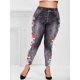 thumbnail image 3 of 3D Imprimir Santa Claus de Navidad del copo de nieve más el tamaño de Jeggings Rosegal Leggings de talla grande, 3 of 5