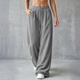 thumbnail image 6 of AXXD Women's Wide Leg Casual Pants Corduroy Drawstring Elastic Waist Loose Everyday Trousers, 6 of 9