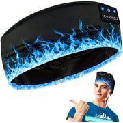 LC-dolida Bluetooth Headphones Headband, Flame Sleep Band Sleep Mask Bluetooth Sport Headband Music Headsets with Thin