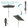 thumbnail image 4 of Sonerlic Patio 6.5x6.5 FT LED Market Umbrellas With Solar Lights, Table Umbrella for Patio and Outdoor With Tilt Button for Deck and Pool,Gray, 4 of 7