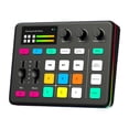 thumbnail image 1 of Mezclador de audio para juegos con efectos RGB, ligero, compacto, portátil, 48 V de potencia, cambiador de voz para podcasting y transmisión en ., 1 of 8