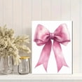 thumbnail image 2 of Qisvanset Framed Canvas Wall Art, 12x16 Inch Pink Bow Coquette Girl Nursery Watercolor Print, 2 of 5