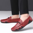 thumbnail image 2 of Zapatos náuticos casuales para hombre, zapatos de conducción hechos a mano, mocasines de diseño de cuero antideslizantes, estilo cocodrilo, mocasines para hombre (25,5 cm), 2 of 4